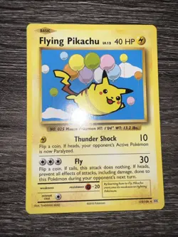Pokemon Card Flying Pikachu Evolutions Secret Rare 110/108 Near Mint - Image 2
