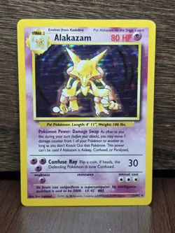 Alakazam Holo Rare Unlimited Card Pokemon TCG Base Set 1/102 LP - Image 1
