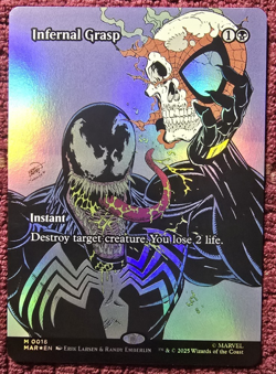 Magic MTG Infernal Grasp 0018 (Borderless) Marvel Eternal Legal MINT MAR - Image 1