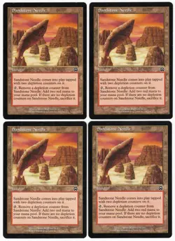 Sandstone Needle x4 4x 1999 Mercadian Masques PLAYSET Land MTG SP - NM AZ1 - Image 1