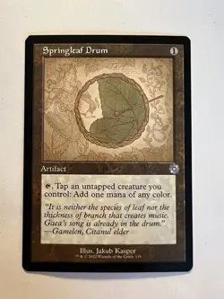 Springleaf Drum - RETRO FRAME SCHEMATIC - MTG The Brothers' War - NM Artifact - Image 1