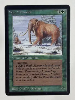 War Mammoth Alpha LP Light Play MTG Magic The Gathering A - Image 1
