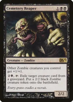 MTG - 4 x Cemetery Reaper - Playset 4x x4 - Core Set 2012 (M12) Regular NM - Image 1