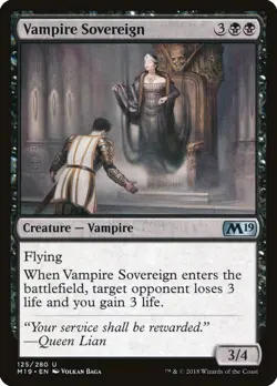 MTG - 4 x Vampire Sovereign - Playset 4x x4 - Core Set 2019 Regular NM - Image 1