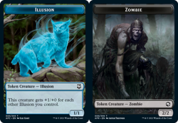 Hero Deal, English - 2 x MTG Illusion Token // Zombie Token Commander: Adventure - Image 1