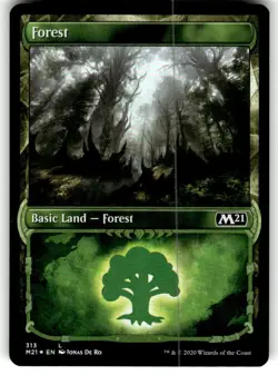 MTG FOIL NM Forest (Showcase) Core Set 2021 Regular - Image 1