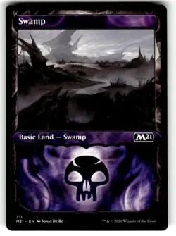 Swamp (Showcase) Core Set 2021 Regular MTG - Image 1