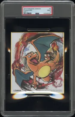 2019 POKEMON SHIKISHI ART 1 #3 CHARIZARD PSA 9 - Image 1