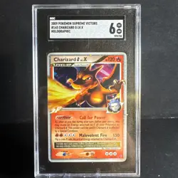 2009 Pokemon Supreme Victors CHARIZARD G Lv. X #143 Holo Graded SGC 6 EX-NM - Image 1