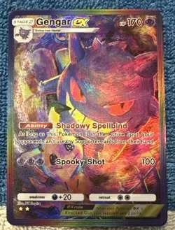 Pokemon Gengar ex Pocket TCG Custom Made Fan Art Holo With Texture - Image 1