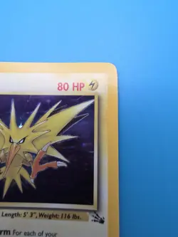 Pokemon TCG 1st Edition Zapdos 15/62 Fossil Holo - Image 3