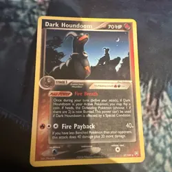 Pokemon Dark Houndoom TCG 37/109 Read Description - Image 1