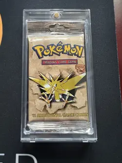 HEAVY 1999 Pokemon Fossil Booster Pack Zapdos Art - Sealed WOTC Vintage 21.47g - Image 2