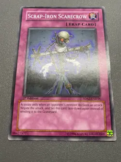 Yu-Gi-Oh! Scrap-Iron Scarecrow Common 1st Edition 5DS1-EN032 HP DAMAGED - Image 1