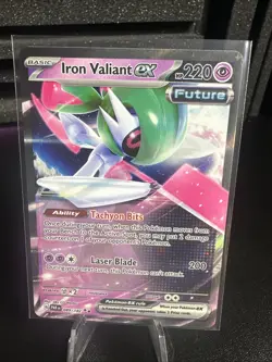 Pokemon Iron Valiant EX SV TCG Double Rare Holo Card Paradox Rift 089/182 - Image 1
