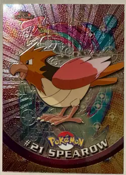 SPEAROW #21 Series 1 - 2000, Topps TV Animation Edition Chrome Pokemon Card - Image 2