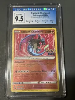 Pokemon TCG Radiant Charizard Holo Card PSA CGC 9.5 Pokemon Go 011/078 - Image 1