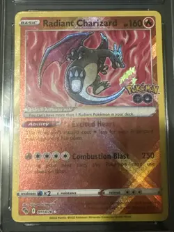 Pokemon TCG Radiant Charizard Holo Card PSA CGC 9.5 Pokemon Go 011/078 - Image 3