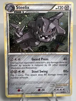 LP- Steelix 24/95 Holo HGSS Unleashed Deck Exclusives AUTHENTIC Pokemon Card - Image 1