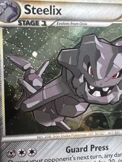 LP- Steelix 24/95 Holo HGSS Unleashed Deck Exclusives AUTHENTIC Pokemon Card - Image 3