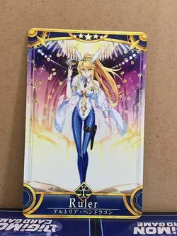 Artoria Pendragon Stage 1 Ruler Star 5 FGO Fate Grand Order Arcade Card - Image 1