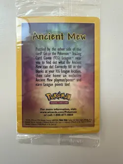 Pokemon TCG Ancient Mew Holo Card 2000 Movie Promo, Original Sealed - Image 2