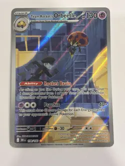 Pokemon TCG Team Rockets Orbeetle Destined Rivals 198/182 Illustration Rare Card - Image 1