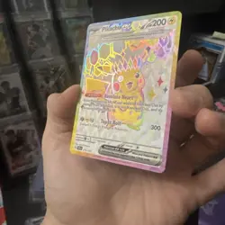 Pokemon TCG Sv08: Surging Sparks Pikachu EX Holo Card 219/191 NM Condition - Image 3