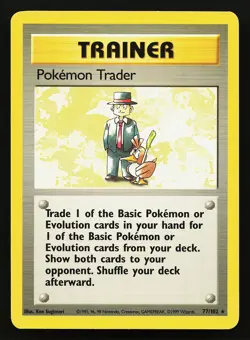 Pokemon Trader 77/102 Rare Base Set Pokemon Card - Image 1