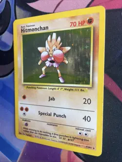 Hitmonchan - 7/102 - Pokemon Base Set Unlimited Holo Rare Card WOTC MP LP - Image 3