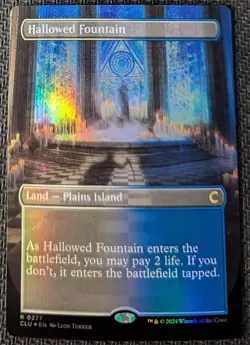 MTG Hallowed Fountain BORDERLESS FOIL Ravnica Clue Edition M/NM Pack Fresh - Image 1
