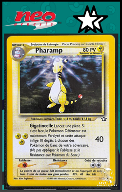Carte Pokemon Pharamp 1/111 Holo Rare Neo Genesis Wizards FR - Image 1