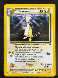 Carte Pokemon Pharamp 1/111 Holo Rare Neo Genesis Wizards FR - Image 2