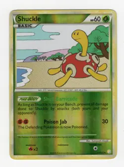 2010 Pokemon Shuckle #11/123 Reverse Holo HeartGold SoulSilver LP (See Desc) - Image 1