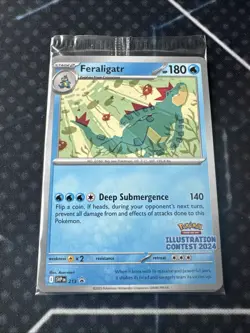 2024 Pokemon Illustration Contest Sealed Promo 3 Pack Feraligatr Pikachu Toxtric - Image 1