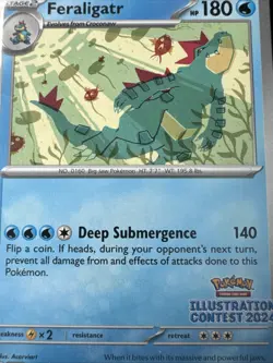 2024 Pokemon Illustration Contest Sealed Promo 3 Pack Feraligatr Pikachu Toxtric - Image 4