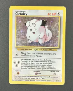 Pokemon TCG Clefairy 005/102 Base Set Holo - Image 1