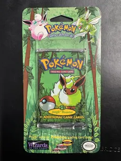 1999 Pokemon Jungle Unlimited FACTORY SEALED Blister Pack WOTC Flareon Artwork - Image 1