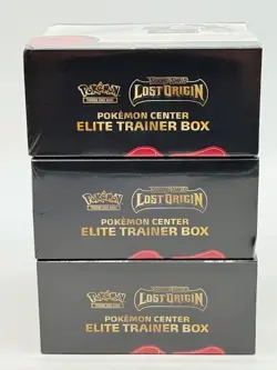 Lot of (3) Pokemon Center Exclusive Sword & Shield Lost Origin Elite Trainer Box - Image 4