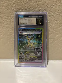 Pokemon CGC 10 PRISTINE Japanese Leafeon ex 200/187 SAR Terastal Festival ex - Image 1