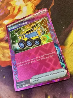 Pokemon Precious Trolley 185/191 ACE SPEC HOLO Trainer SURGING SPARKS 2024 NM/M - Image 5