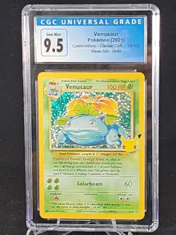 CGC 9.5 GEM MINT Venusaur Holo Pokemon Celebrations Classic Collection 15/102 - Image 1