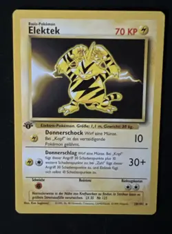 1st Edition Electabuzz Elektek 20/102 German Base Set Pokemon NM + Mint - Image 1