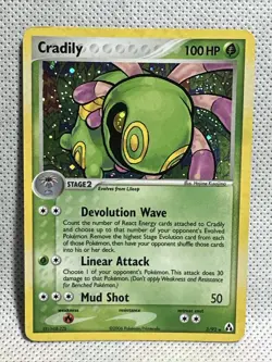 Pokemon TCG Cradily 3/92 Holo Foil Rare Ex Legend Maker Light Play LP 2006 - Image 1