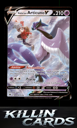 Galarian Articuno V TG16/TG30 Pokemon Ultra Rare SWSH10: Astral Radiance Trainer - Image 1