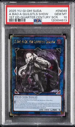 2025 YU-GI-OH! SUDA-SUPREME DARKNESS A BAO A QU, THE LIGHTLESS SHADOW PSA 10 - Image 1