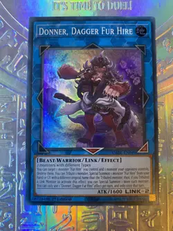 Yugioh! Donner, Dagger Fur Hire - DABL-EN049 - Super Rare - 1st Edition Near Min - Image 1