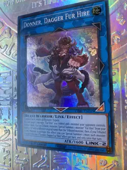 Yugioh! Donner, Dagger Fur Hire - DABL-EN049 - Super Rare - 1st Edition Near Min - Image 2