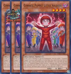 Yugioh! 3x Gimmick Puppet Little Soldiers INFO-EN007 Common 1st Ed NM - Image 1