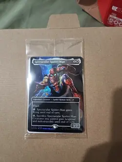 Magic The Gathering MTG Marvel Legends Spectacular Spider-Man Promo Card Sealed - Image 1